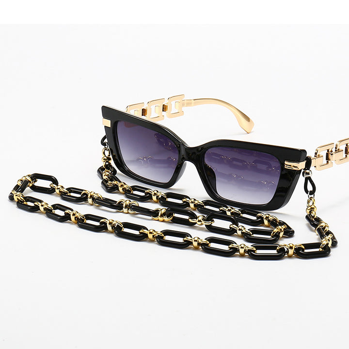 Fashion Cat-Eye Sunglasses with Elegant Chain Kalsten
