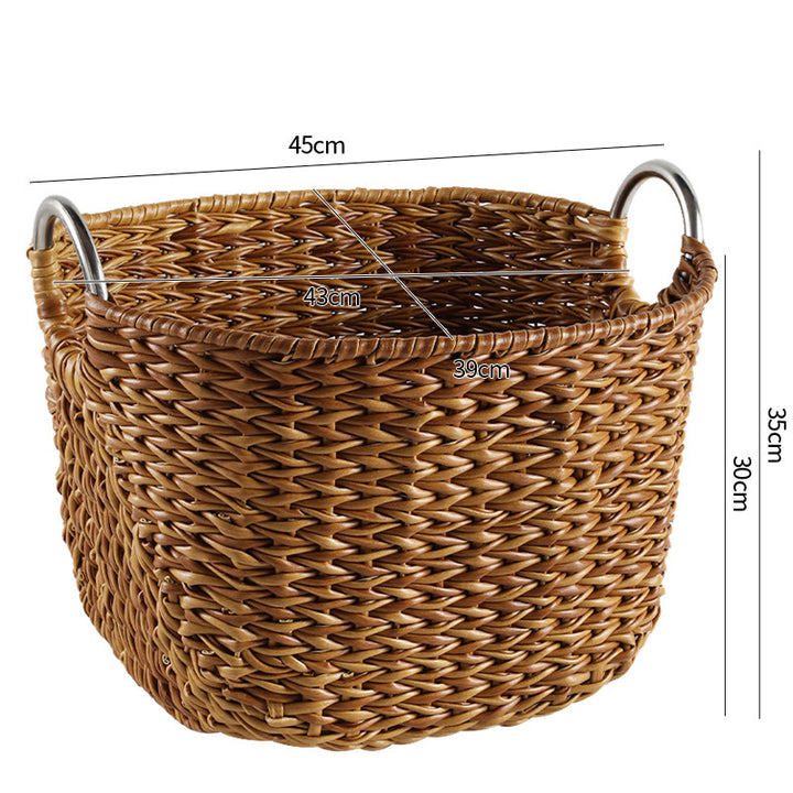 Rustic Woven Laundry Hamper Kalsten