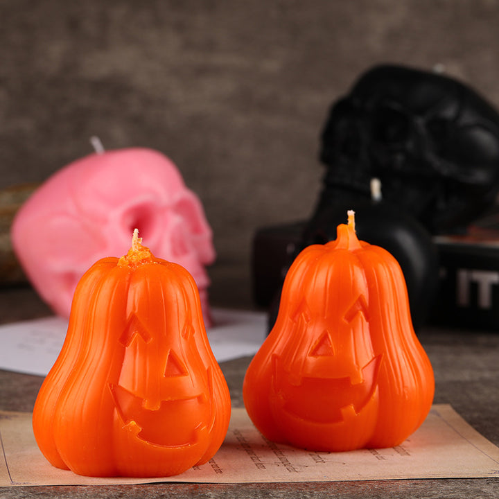 Sculptural Skull-Shaped Decorative Candle with Realistic Anatomy Detail