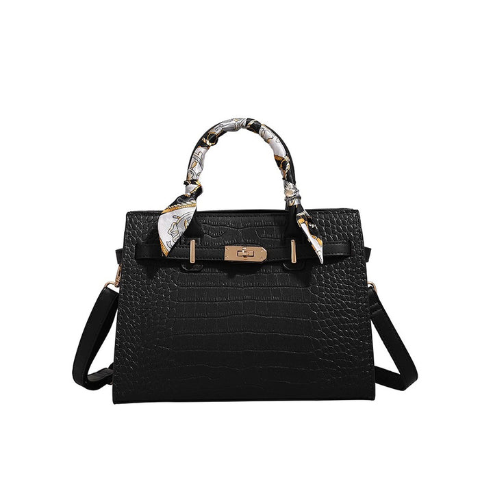 Chic Crocodile-Embossed Handbag Kalsten