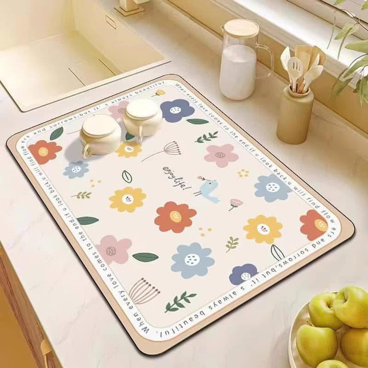 Playful Puppy-Themed Kitchen Mat