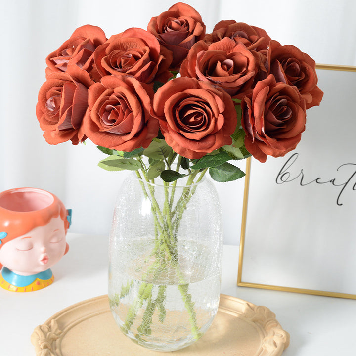 Artificial Silk Rose Stem