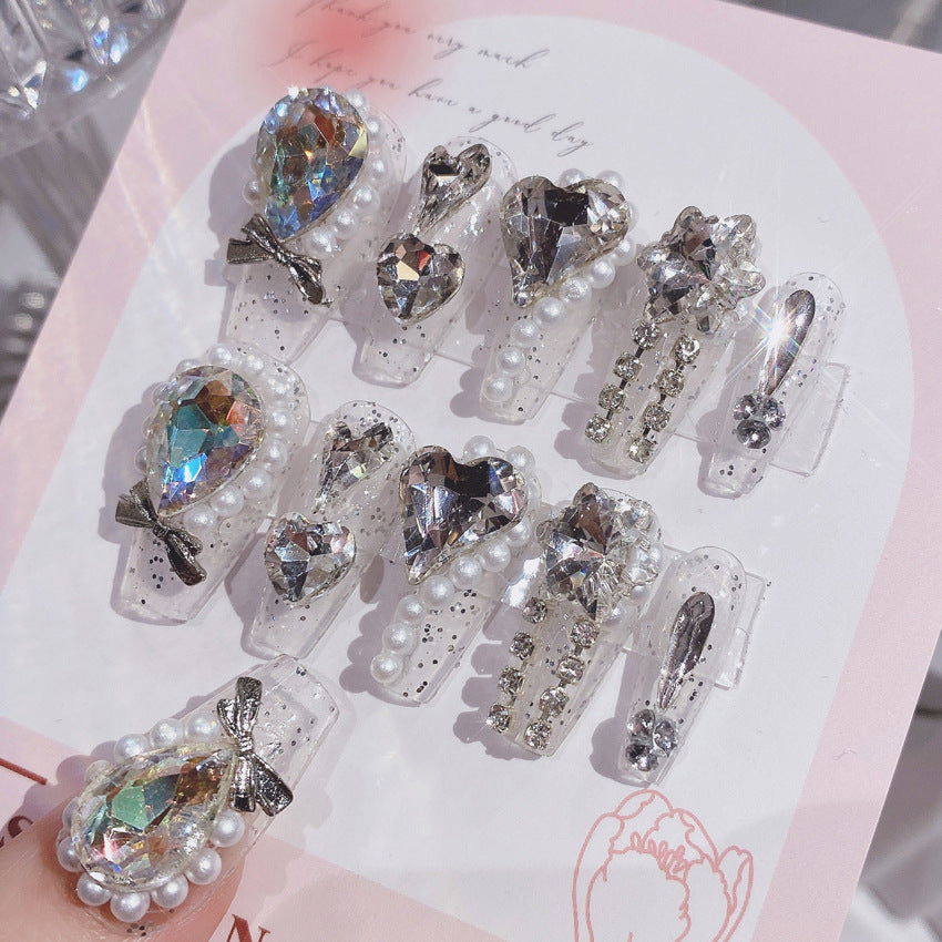 Decorative Crystal Embellished Nail Tips Kalsten