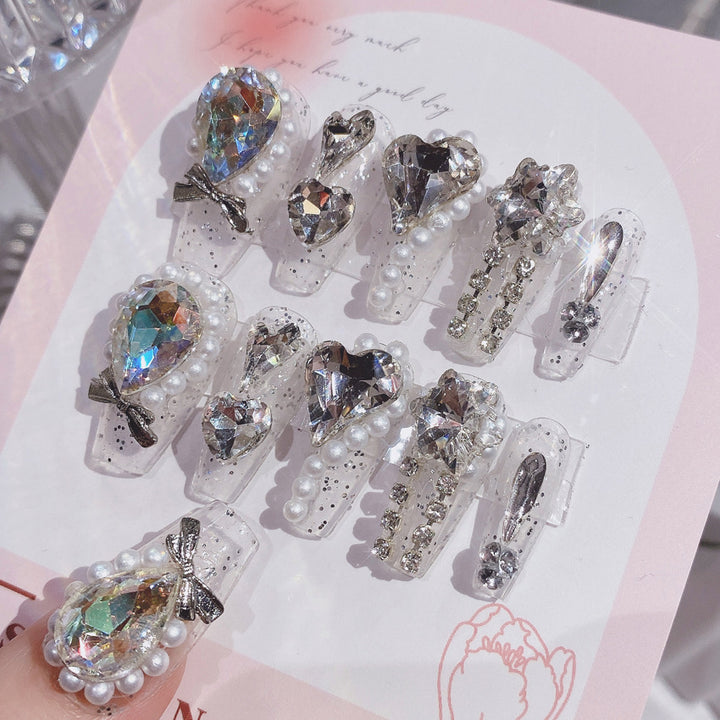 Decorative Crystal Embellished Nail Tips Kalsten