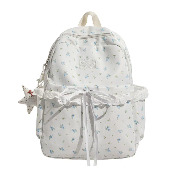 Floral Embroidered Ruffled Backpack Kalsten