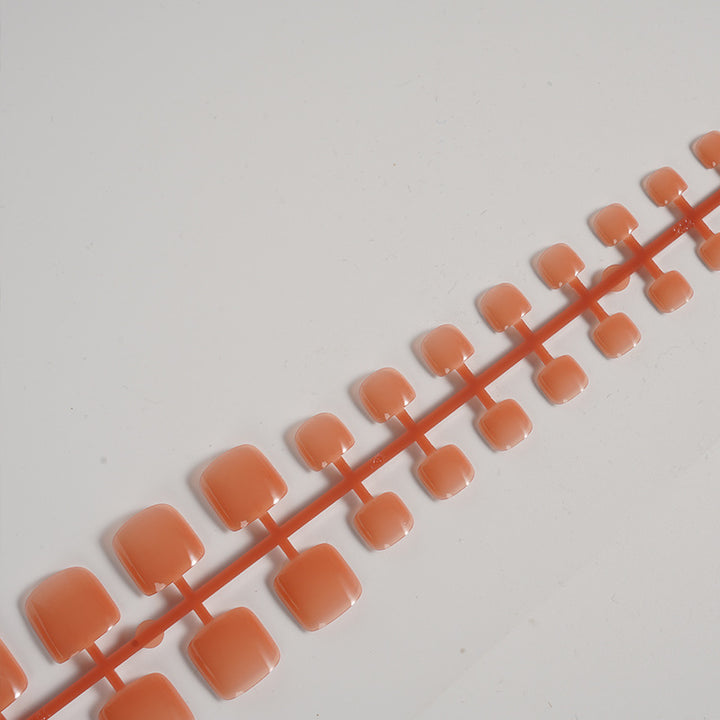 Natural Finish Press-On Toenail Set Kalsten