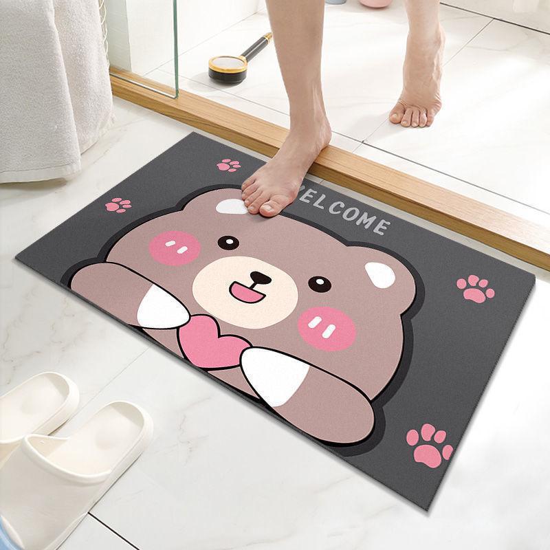 Playful Penguin-Themed Bath Mat Kalsten