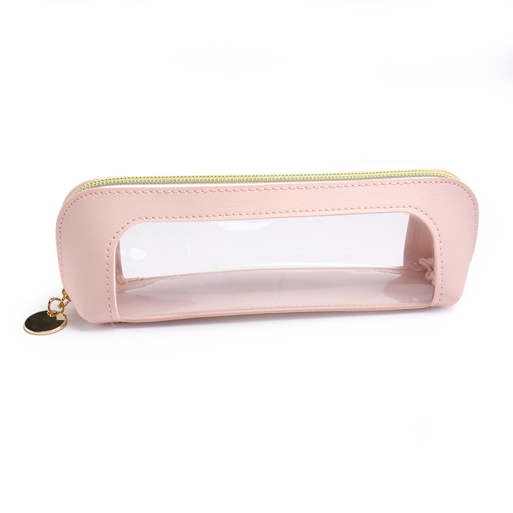 Transparent Pouch with Gold Accents