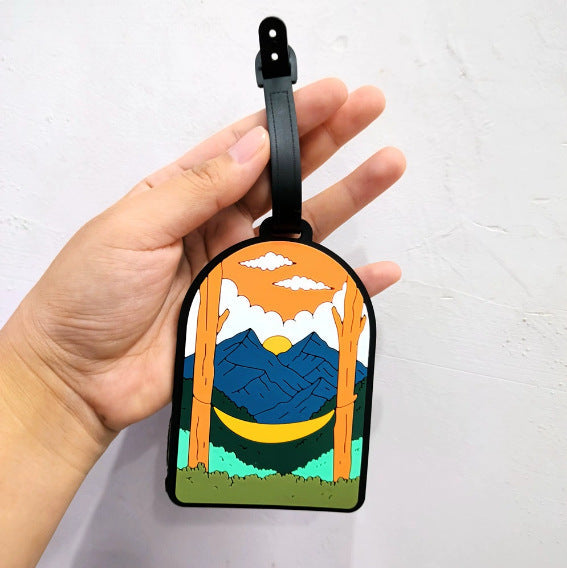 illustrated scenic silicone luggage tag Kalsten