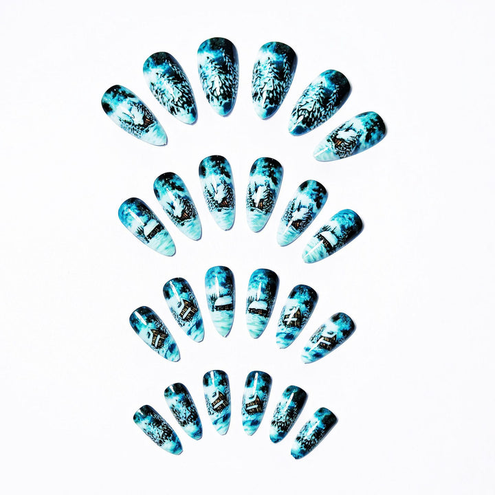 Artistic Winter Cabin Nail Art Kalsten