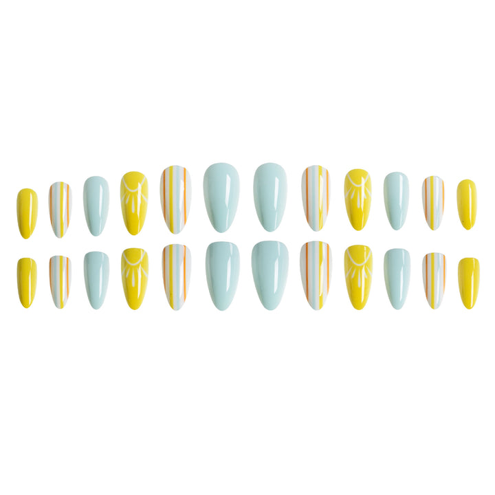 Summer-Inspired Artistic Press-On Nail Set