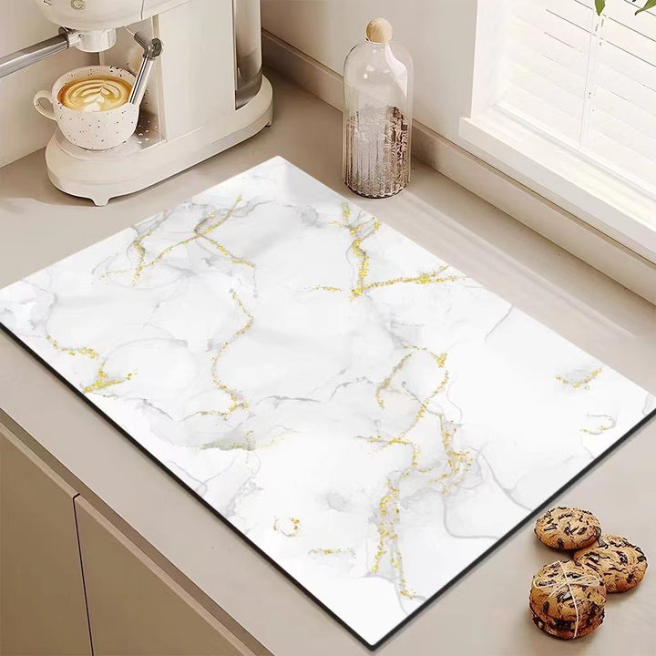 Luxury Marble Design Kitchen Mat