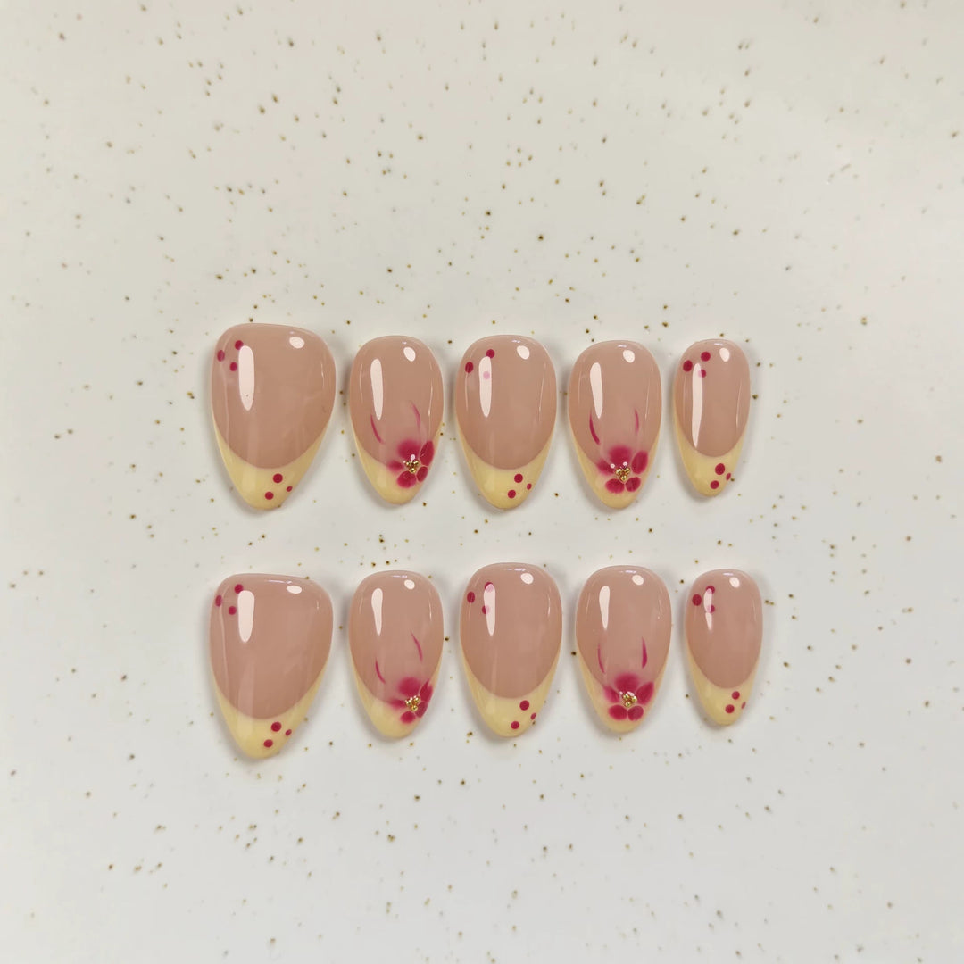 Artistic Floral Press-On Nails  1791773432