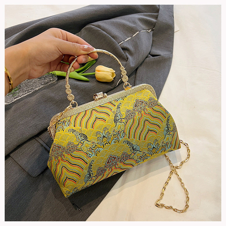 Vintage Embroidered Designer Handbag