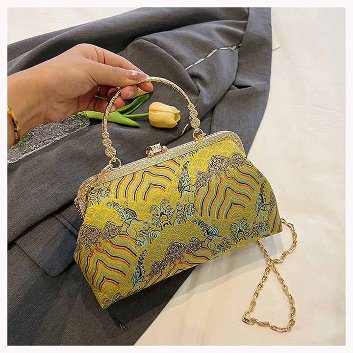 Vintage Embroidered Designer Handbag