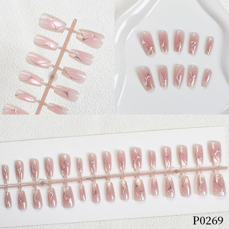 Elegant Artistic Press-On Nail Tips Kalsten