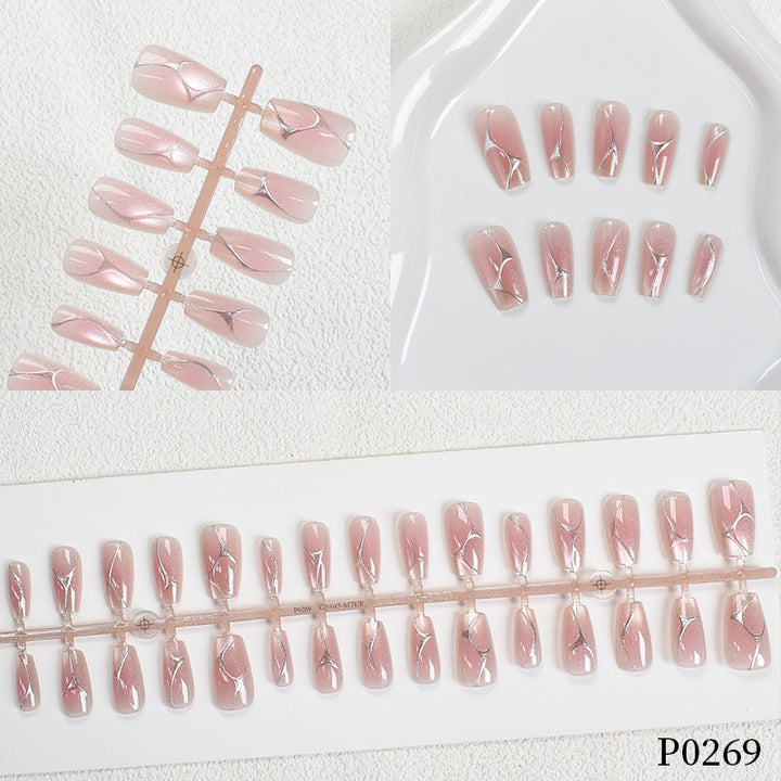 Elegant Artistic Press-On Nail Tips Kalsten