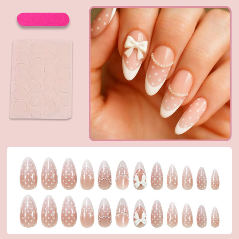 Artificial nail set with elegant tips and playful accents Kalsten