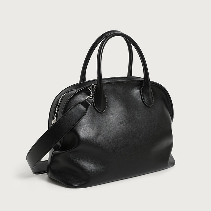 Elegant Handheld Leather Satchel