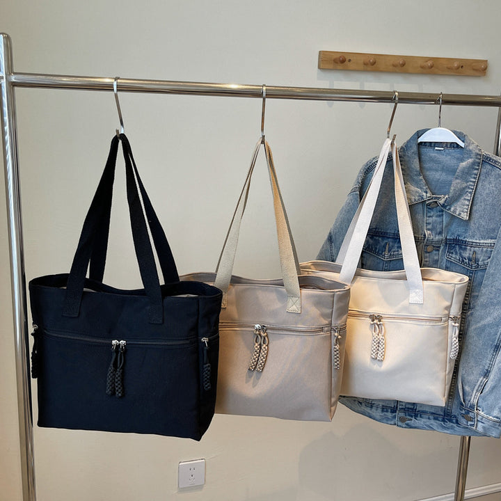 Versatile Zippered Canvas Tote Bag Kalsten