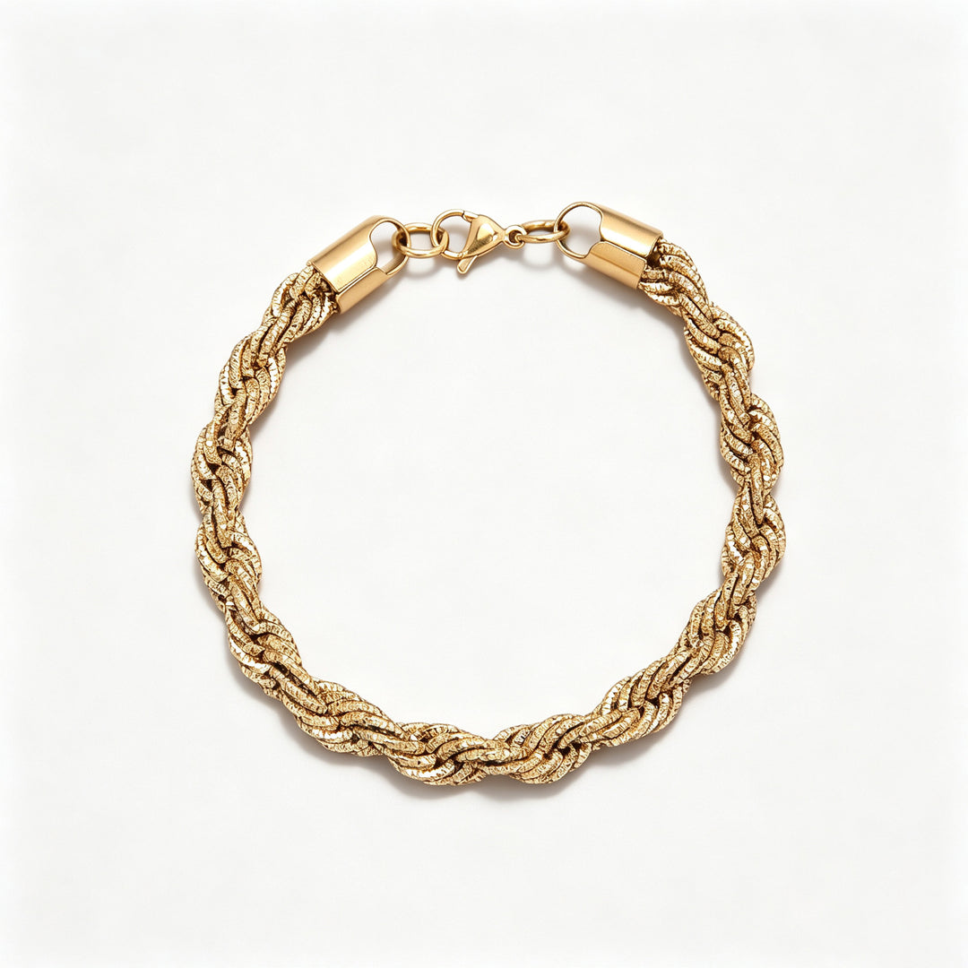 Braided Gold Statement Bracelet Kalsten