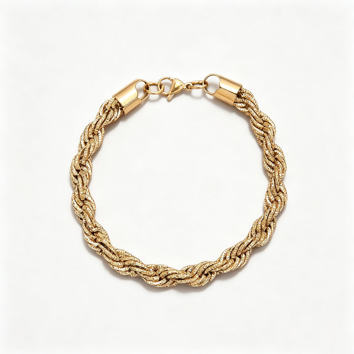 Braided Gold Statement Bracelet Kalsten