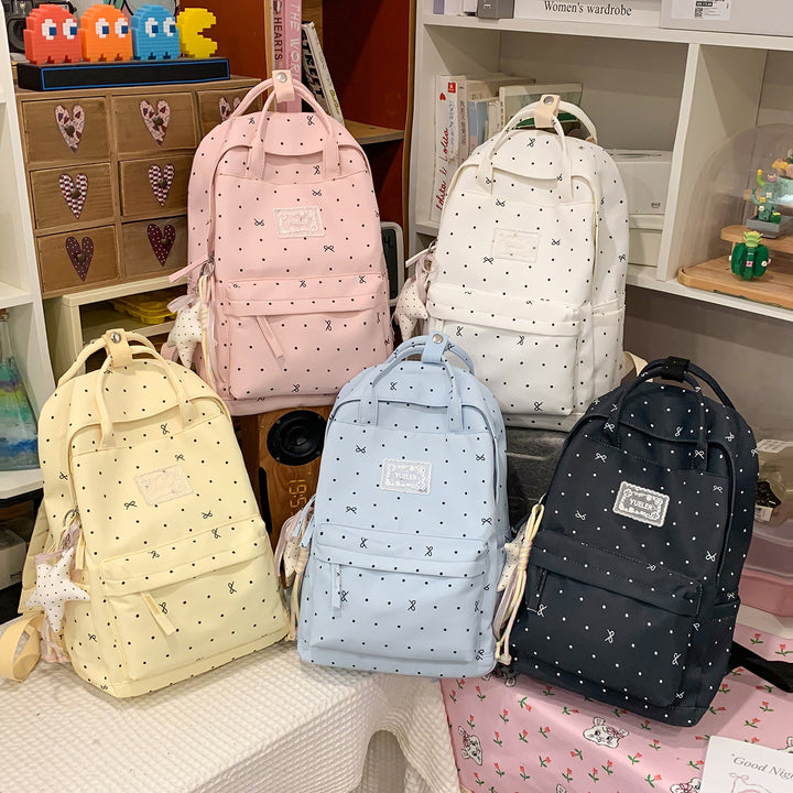 Stylish Dot-Printed Backpack Kalsten