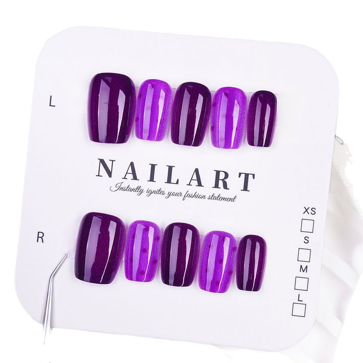 Ombre Gradient Press-On Nails with Glitter Accents Kalsten