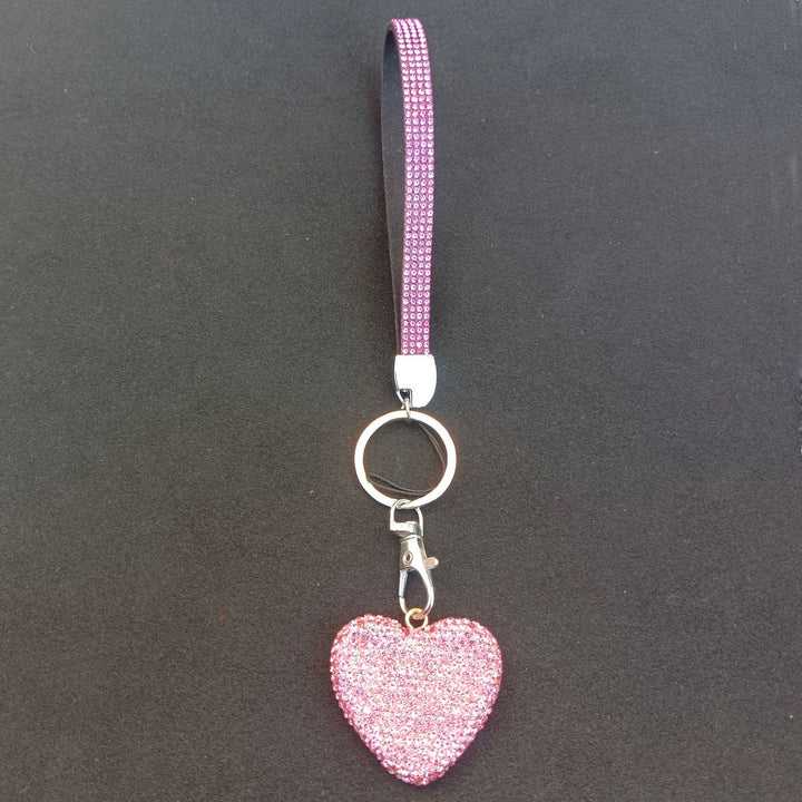 Rhinestone Heart Keychain Kalsten