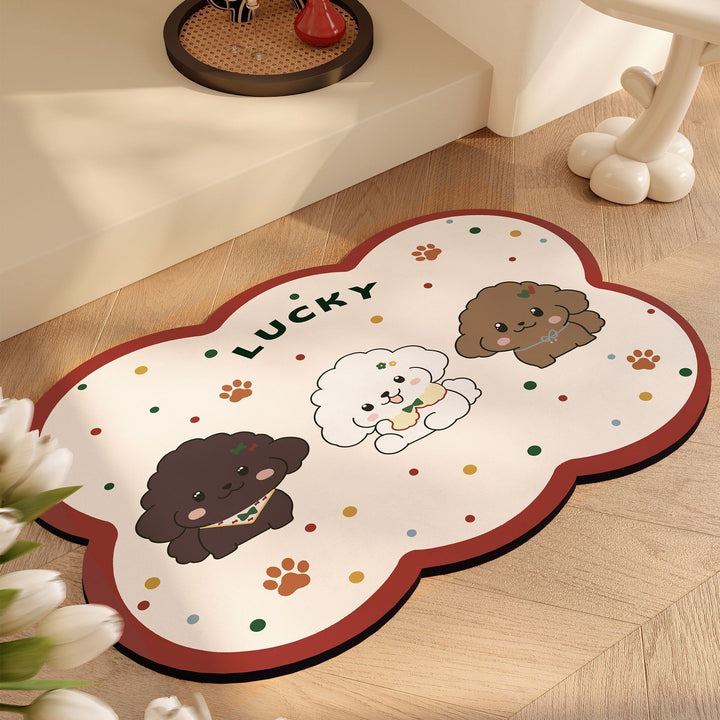 Playful Cat-Themed Bath Mat