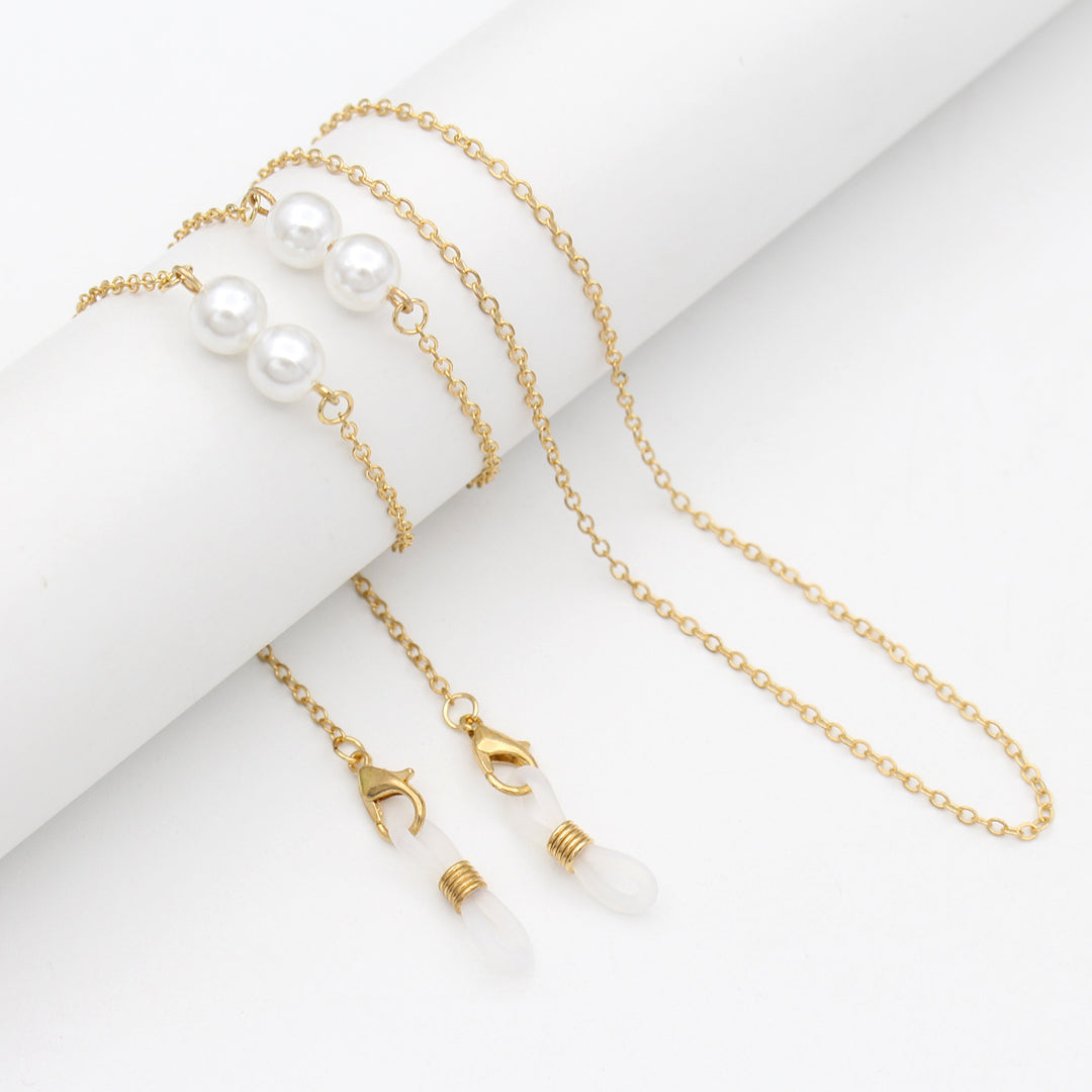 Elegant Pearl-Accented Eyewear Retainer Chain Kalsten
