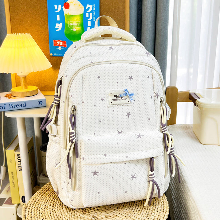 Stylish Star-Embellished Multi-Functional Backpack Kalsten