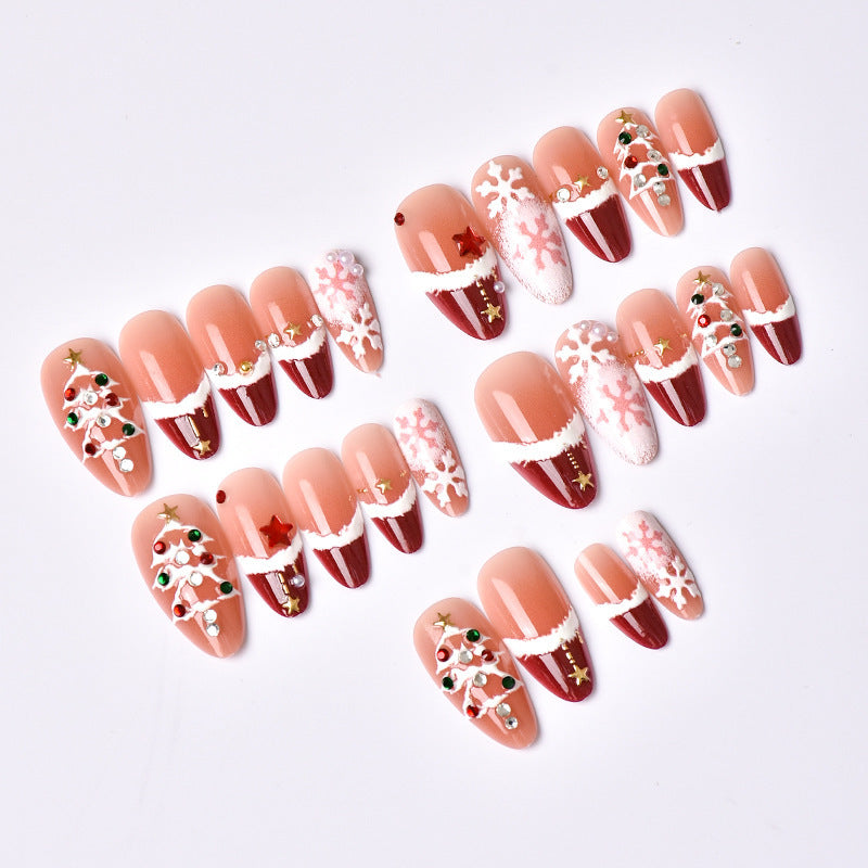Festive artificial nails with Christmas design Kalsten