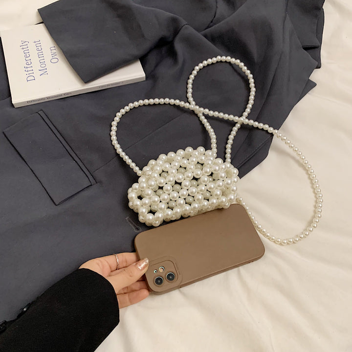 Pearl Beaded Evening Clutch