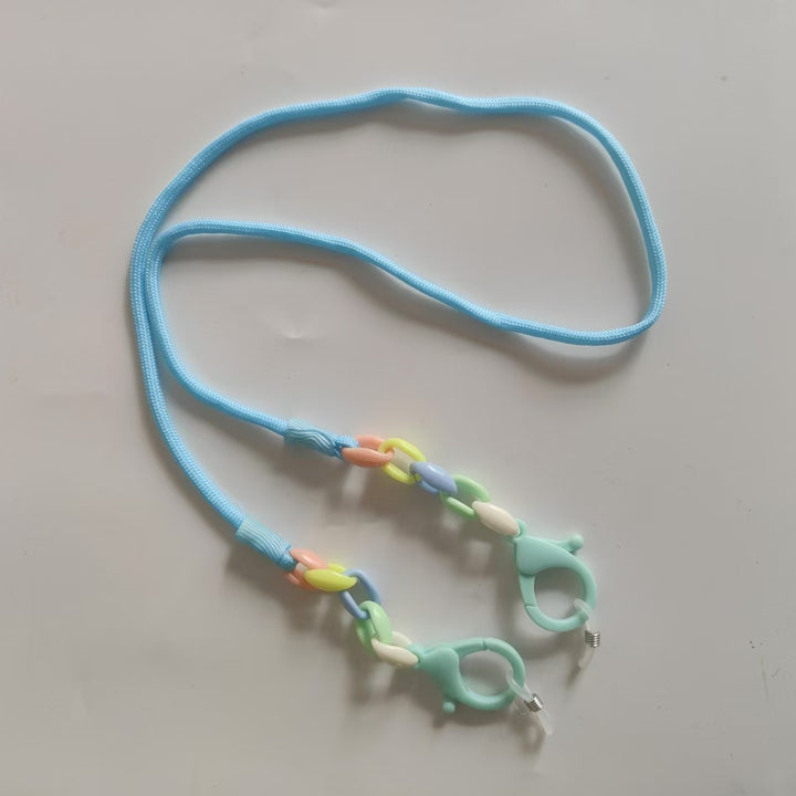 Glasses holder chain with Colorful beads and sturdy clips Kalsten