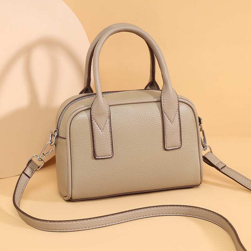 Textured Leather Mini Handheld Satchel Kalsten