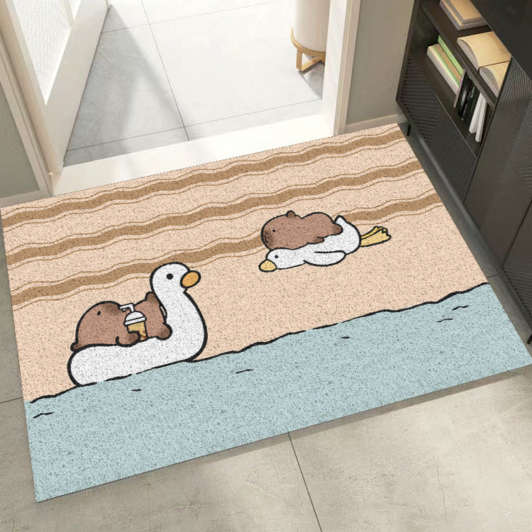 Playful Cartoon Floor Mat