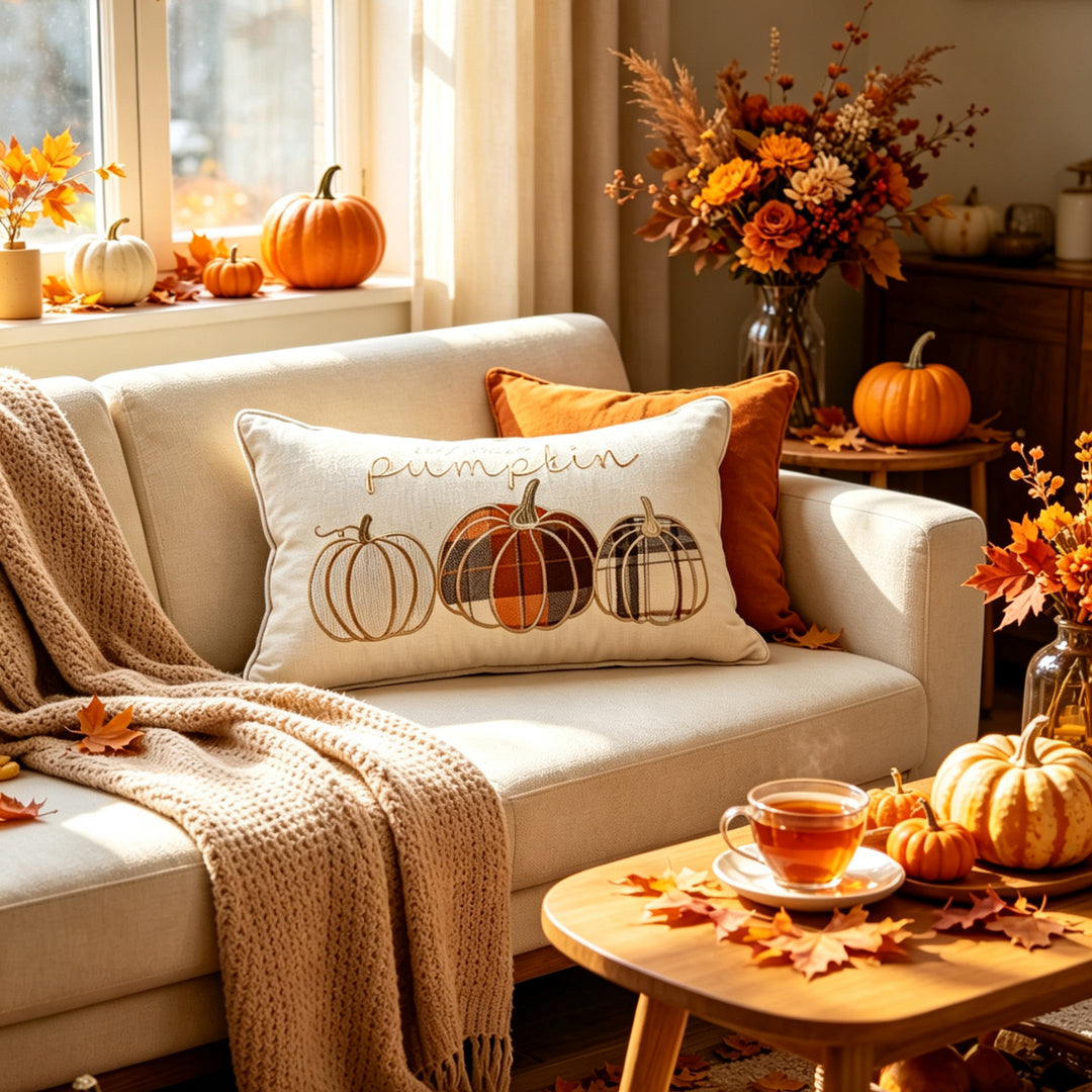 Decorative Pumpkin Throw Pillow