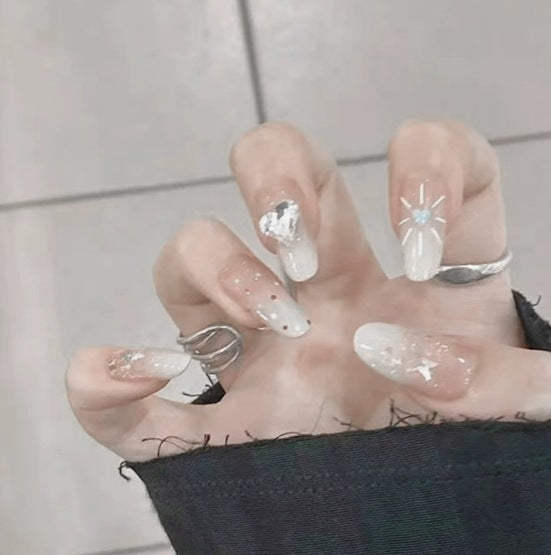 Decorative French Tip Nail Art Extensions Kalsten