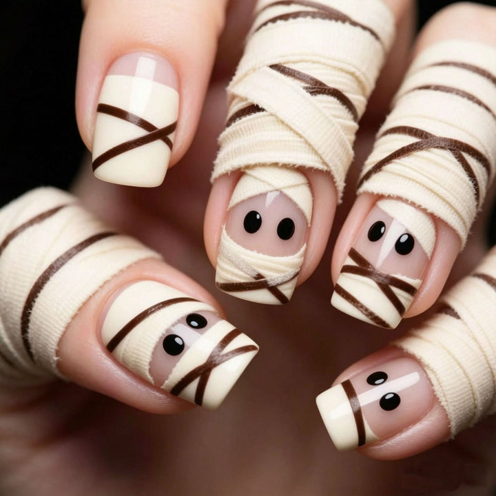 Halloween Themed Press-On Nail Design Kalsten