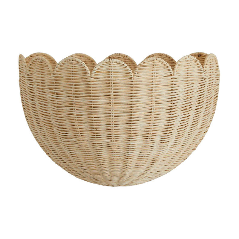 Decorative flower basket made of woven material Kalsten