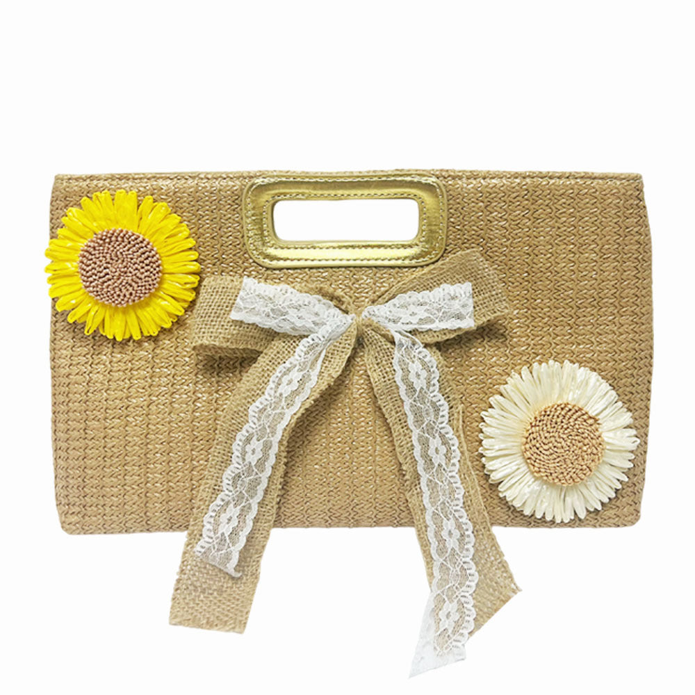 Decorative Straw Clutch