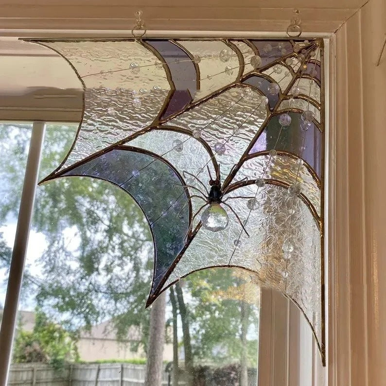 Halloween-Themed Spider Web Door Decoration