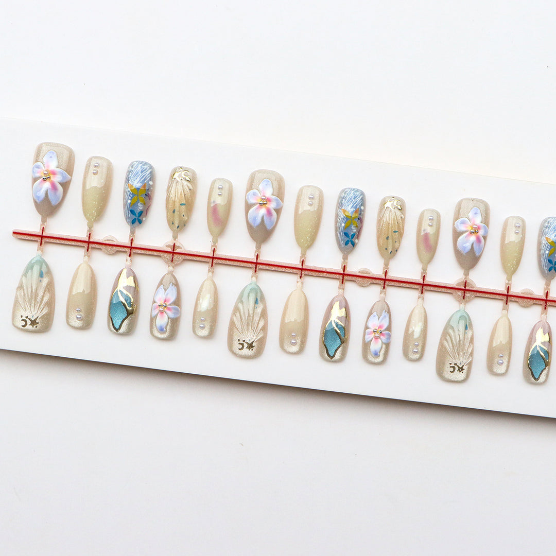 Artistic Floral Press-On Nail Collection  1791724359