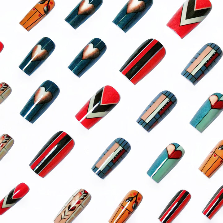 Artistic Heart-Inspired Nail Art Kalsten