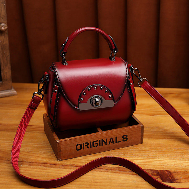 Chic Structured Handbag with Studded Accents