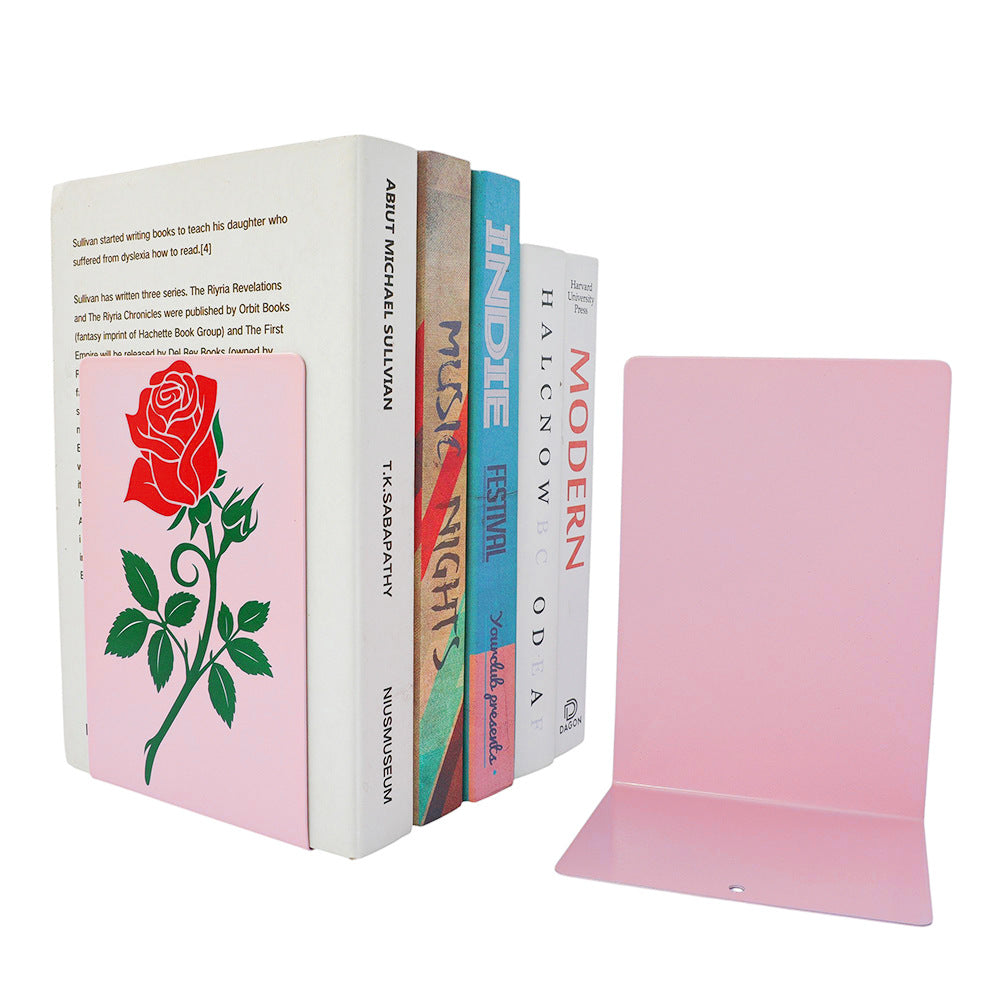 Decorative Leaf-Themed Bookends