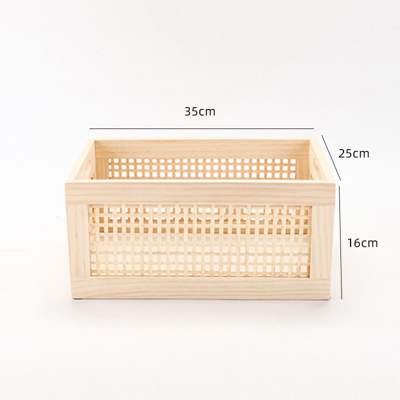 Versatile Wooden Storage Basket Kalsten