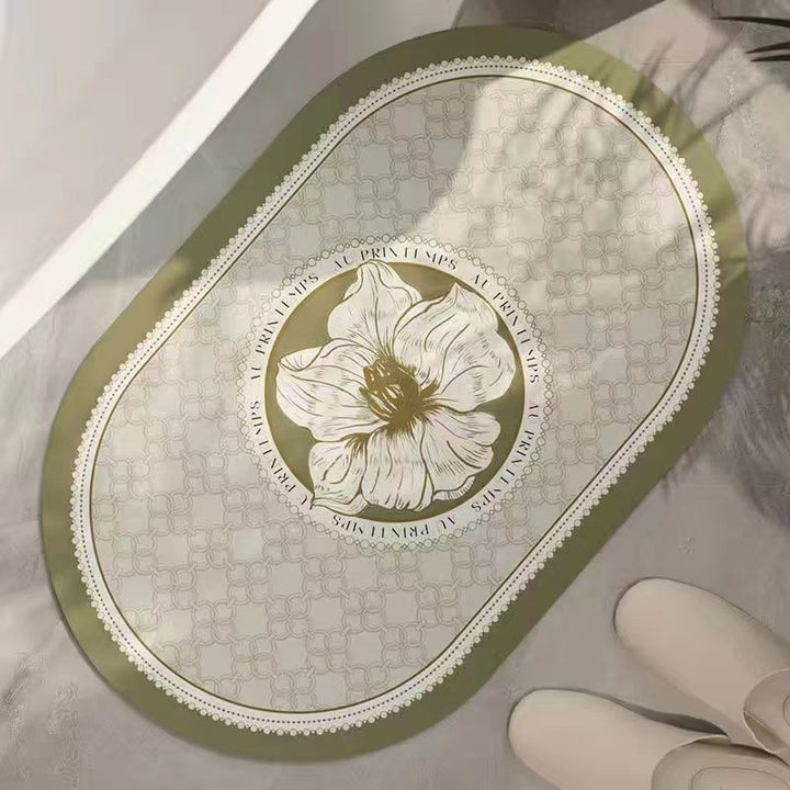Elegant Floral Design Bath Mat Kalsten