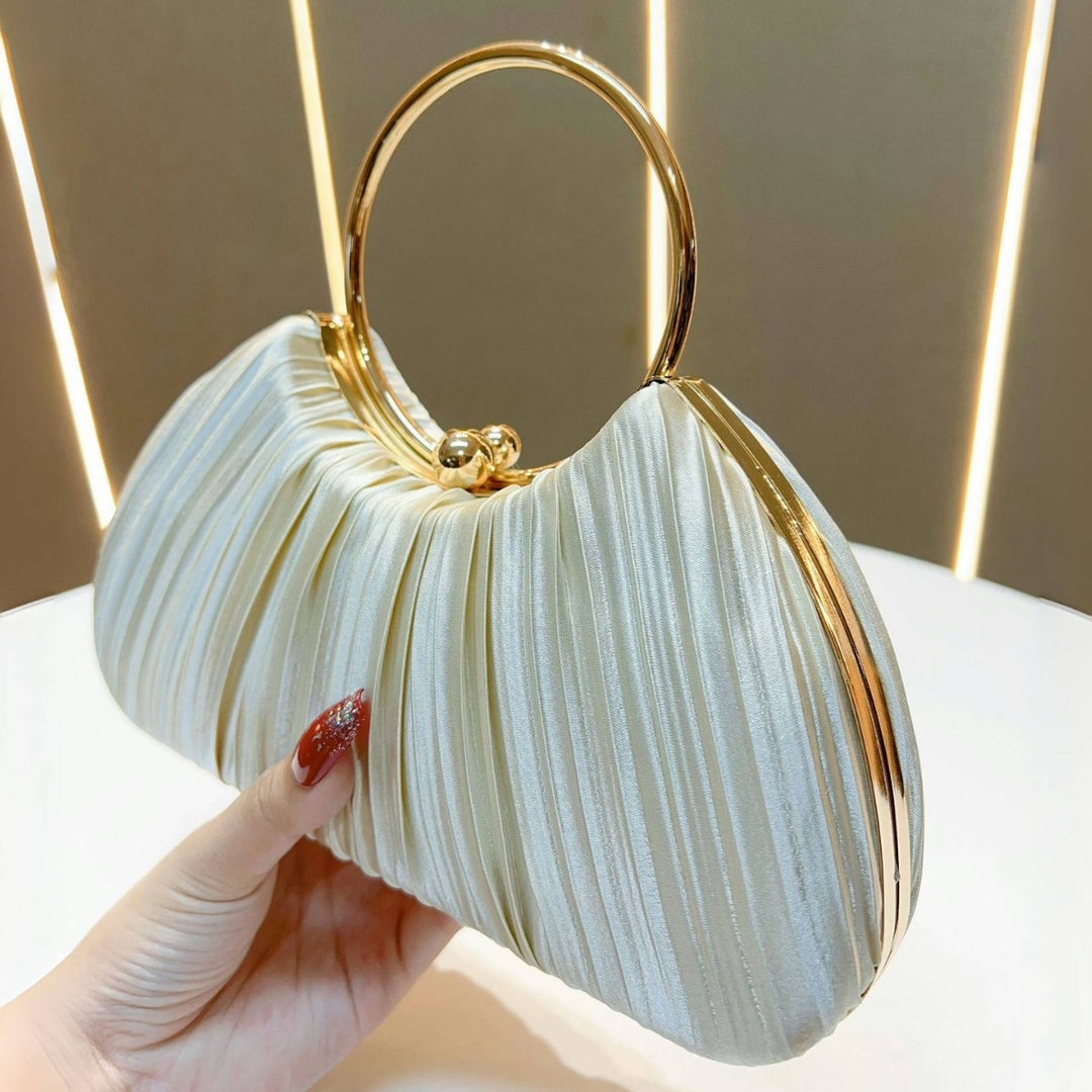 Luxurious Pleated Evening Clutch